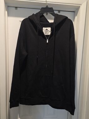 Reflex Black Full-Zip Hooded Sweatshirt